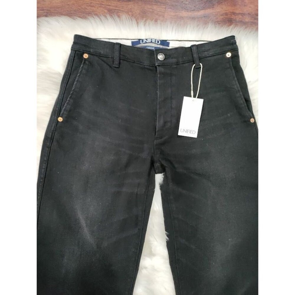 Unified Unlimited High Rise Denim Relaxed Jeans Black Wash Women's Size 6 NWT - Picture 3 of 10